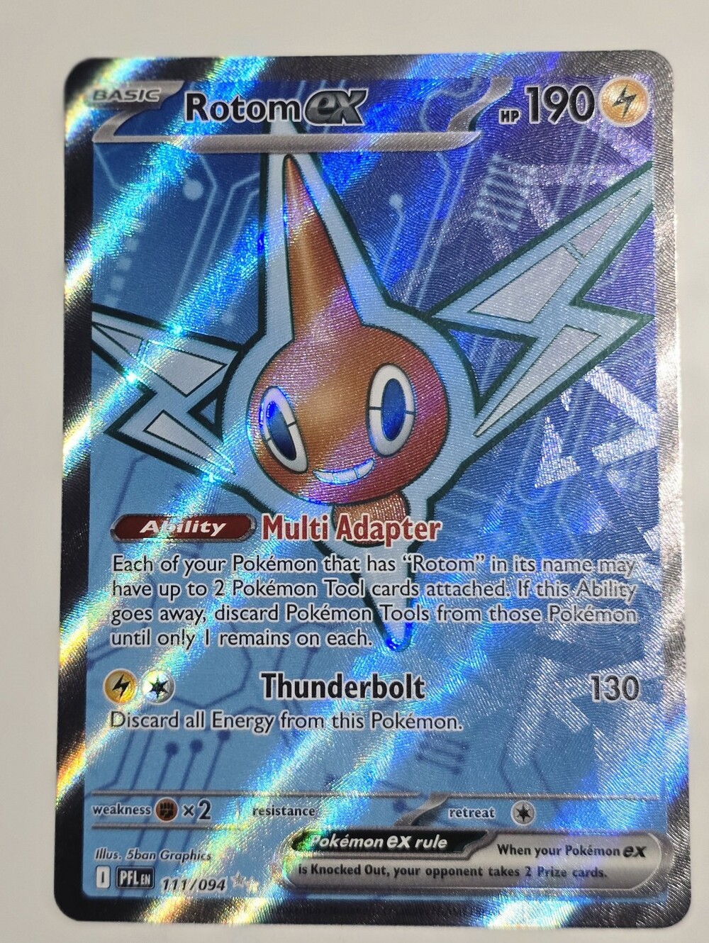 Pokemon Rotom ex 111/094 Phantasmal Flames Ultra Rare Full Art Holo NM